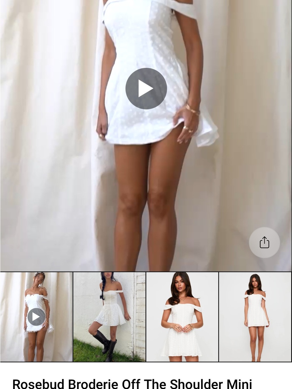 Princess Polly White Broderie Eyelet Mini Dress